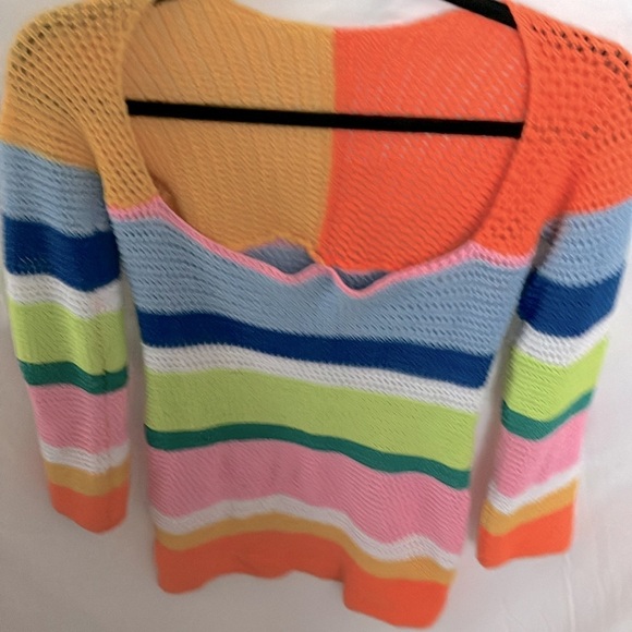 Unbranded: Rainbow colored Knit Swimsuit coverup dress- sheer- XL - Picture 12 of 16